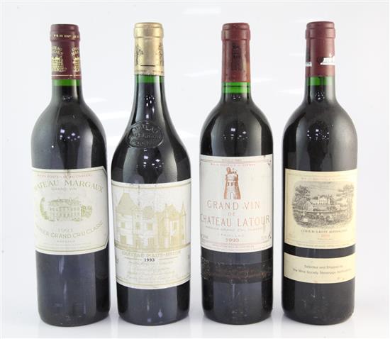 A four-bottle assortment of the original 1855 first growths,